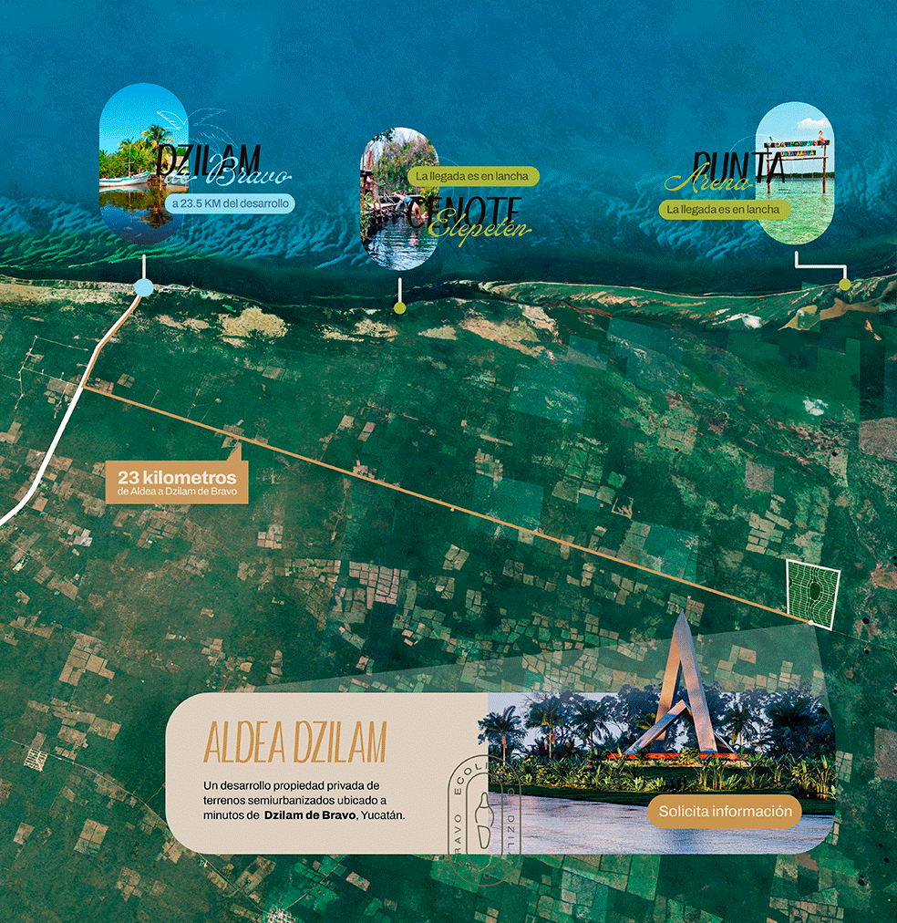 Mapa de Aldea Dzilam