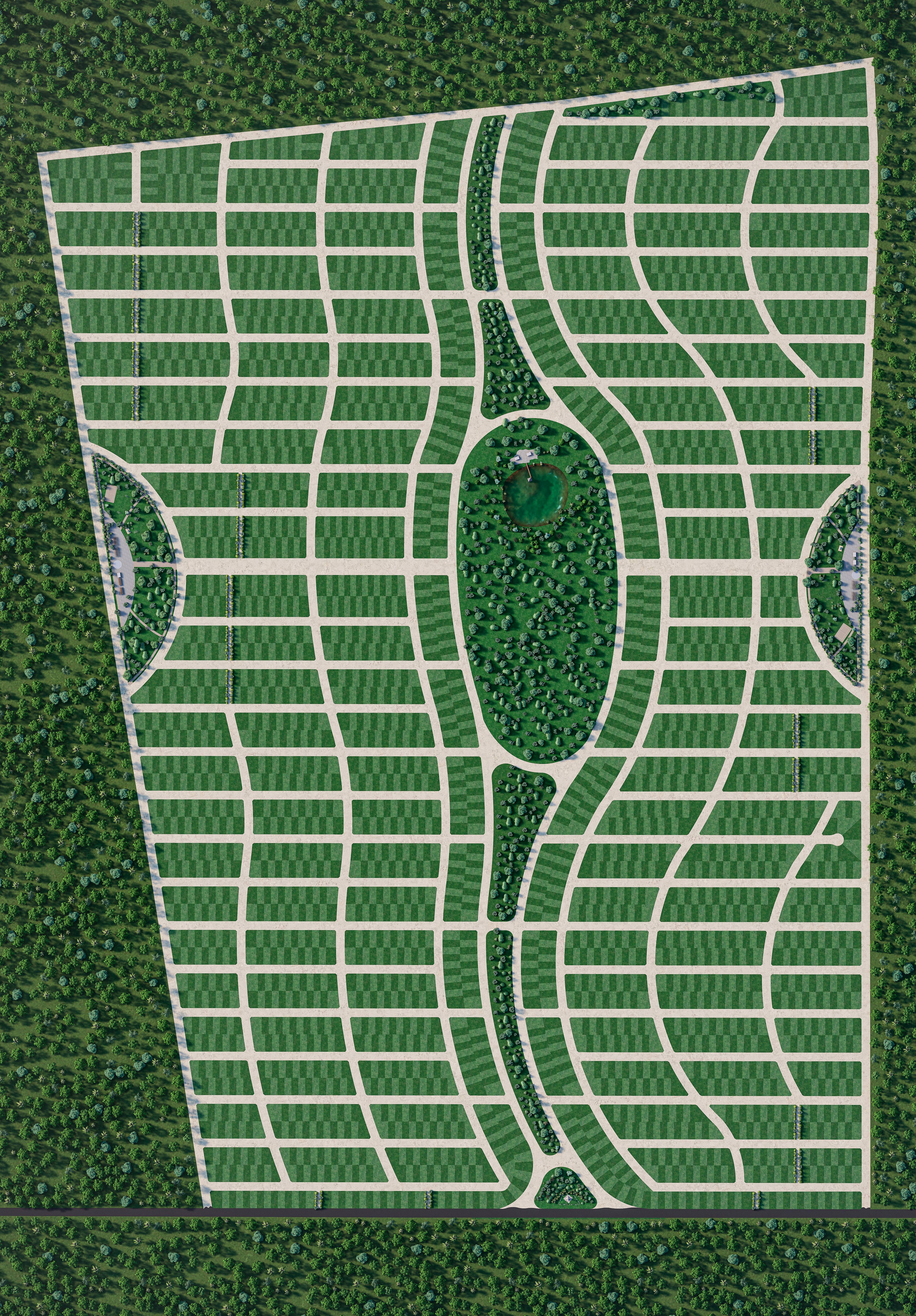 Vista aérea Aldea Dzilam